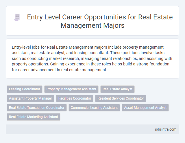 Entry Level Career Opportunities for Real Estate Management Majors