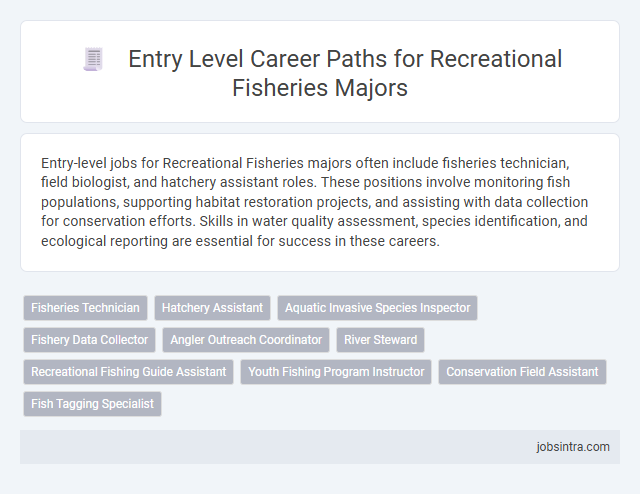 Entry Level Career Paths for Recreational Fisheries Majors