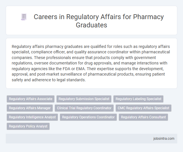 Careers in Regulatory Affairs for Pharmacy Graduates