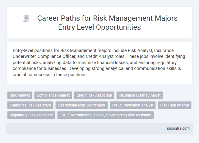 Career Paths for Risk Management Majors Entry Level Opportunities