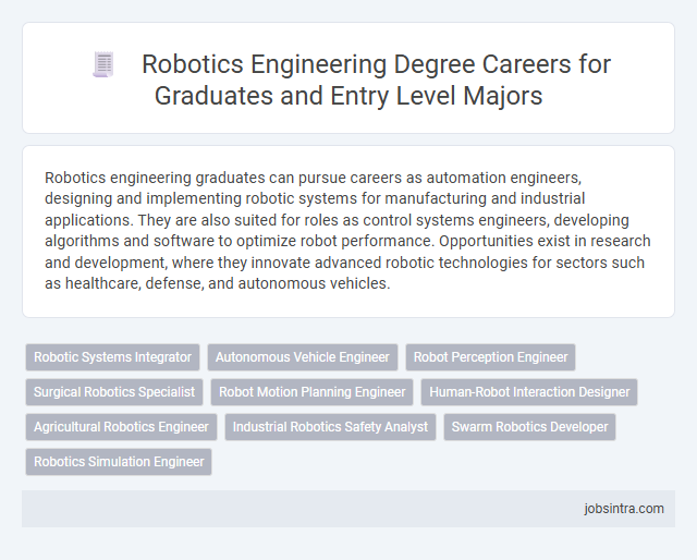 Robotics Engineering Degree Careers for Graduates and Entry Level Majors