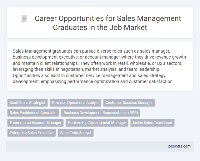 Career Opportunities for Sales Management Graduates in the Job Market