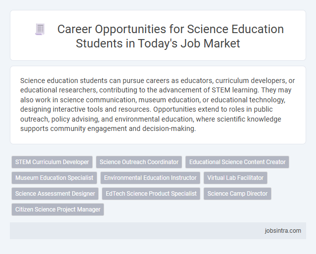 Career Opportunities for Science Education Students in Today's Job Market