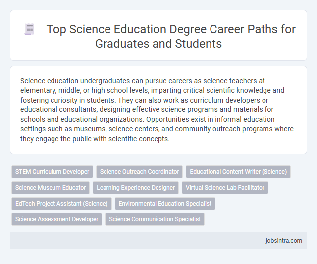 Top Science Education Degree Career Paths for Graduates and Students