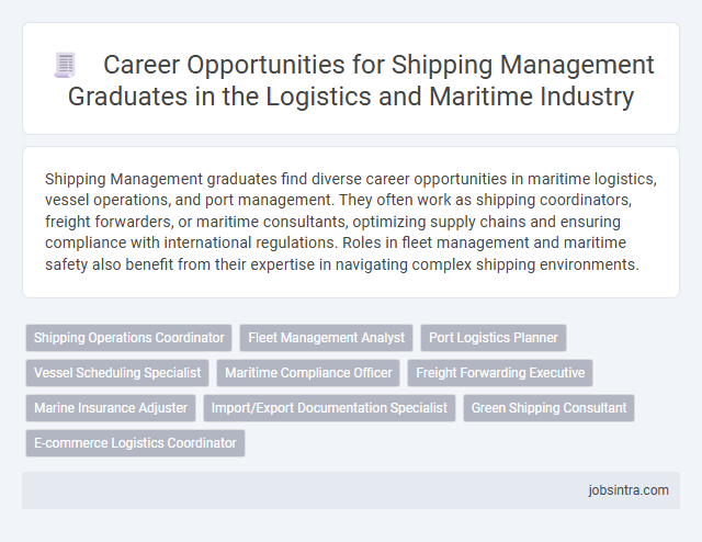Career Opportunities for Shipping Management Graduates in the Logistics and Maritime Industry