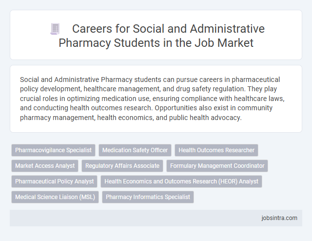 Careers for Social and Administrative Pharmacy Students in the Job Market