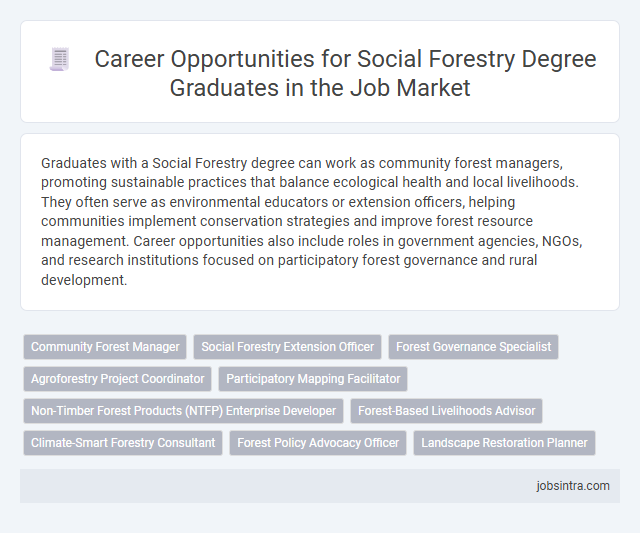 Career Opportunities for Social Forestry Degree Graduates in the Job Market