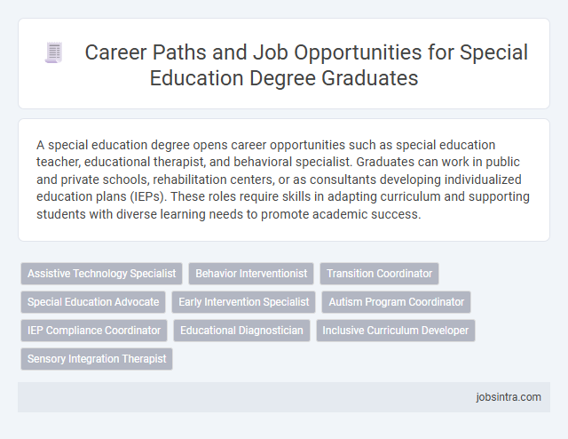 Career Paths and Job Opportunities for Special Education Degree Graduates