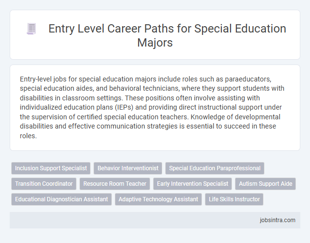 Entry Level Career Paths for Special Education Majors