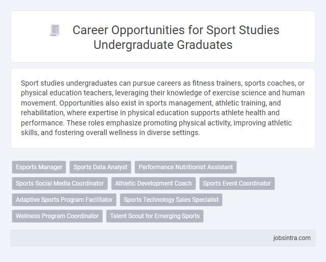 Career Opportunities for Sport Studies Undergraduate Graduates