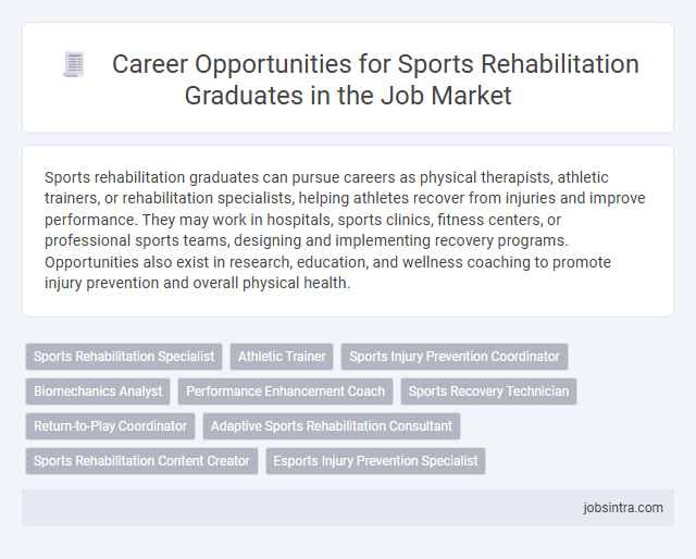 Career Opportunities for Sports Rehabilitation Graduates in the Job Market
