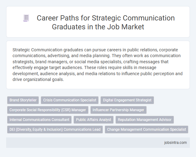 Career Paths for Strategic Communication Graduates in the Job Market