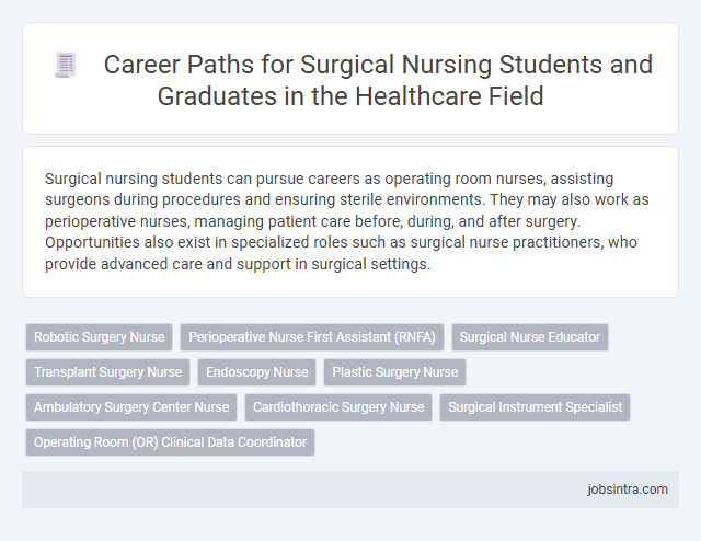Career Paths for Surgical Nursing Students and Graduates in the Healthcare Field