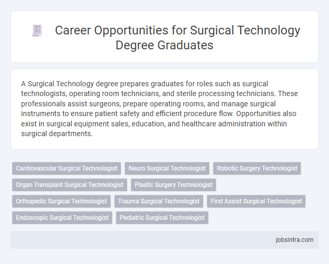 Career Opportunities for Surgical Technology Degree Graduates