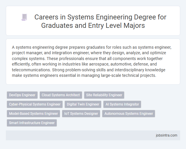 Careers in Systems Engineering Degree for Graduates and Entry Level Majors