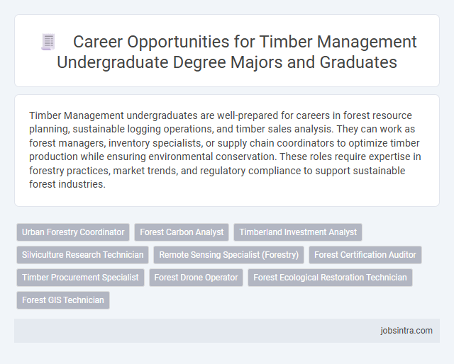 Career Opportunities for Timber Management Undergraduate Degree Majors and Graduates