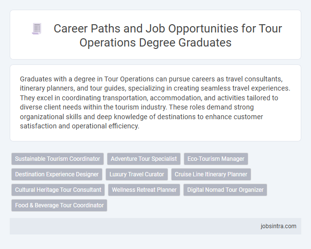 Career Paths and Job Opportunities for Tour Operations Degree Graduates