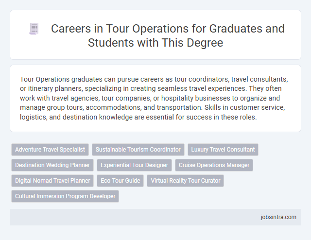 Careers in Tour Operations for Graduates and Students with This Degree