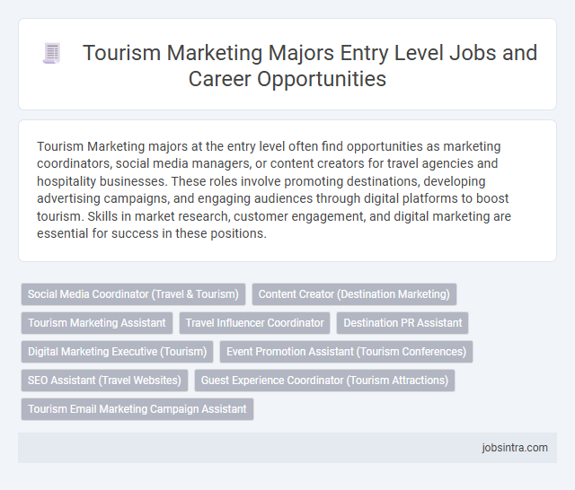 Tourism Marketing Majors Entry Level Jobs and Career Opportunities