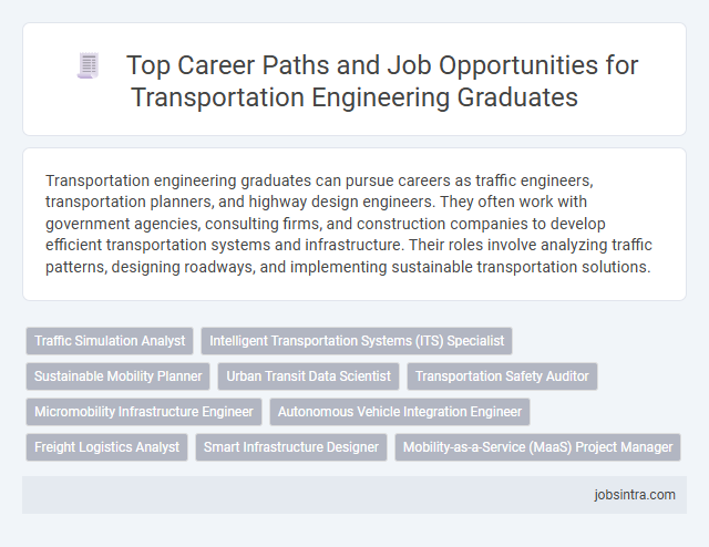 Top Career Paths and Job Opportunities for Transportation Engineering Graduates