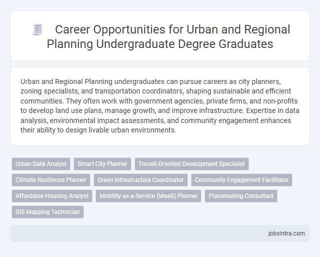 Career Opportunities for Urban and Regional Planning Undergraduate Degree Graduates