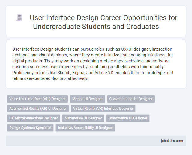 User Interface Design Career Opportunities for Undergraduate Students and Graduates