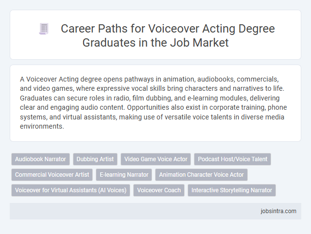 Career Paths for Voiceover Acting Degree Graduates in the Job Market