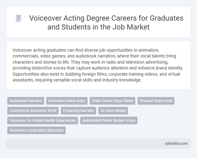 Voiceover Acting Degree Careers for Graduates and Students in the Job Market