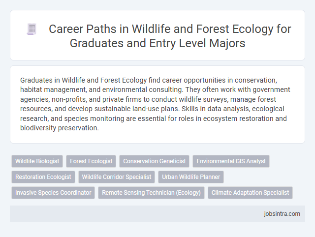 Career Paths in Wildlife and Forest Ecology for Graduates and Entry Level Majors