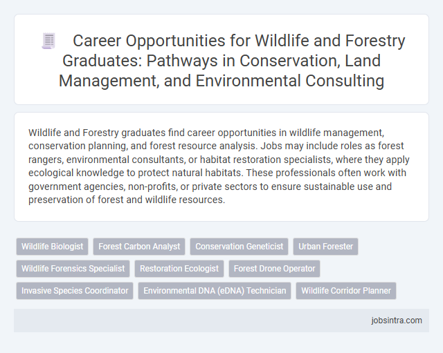 Career Opportunities for Wildlife and Forestry Graduates: Pathways in Conservation, Land Management, and Environmental Consulting