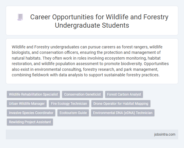 Career Opportunities for Wildlife and Forestry Undergraduate Students