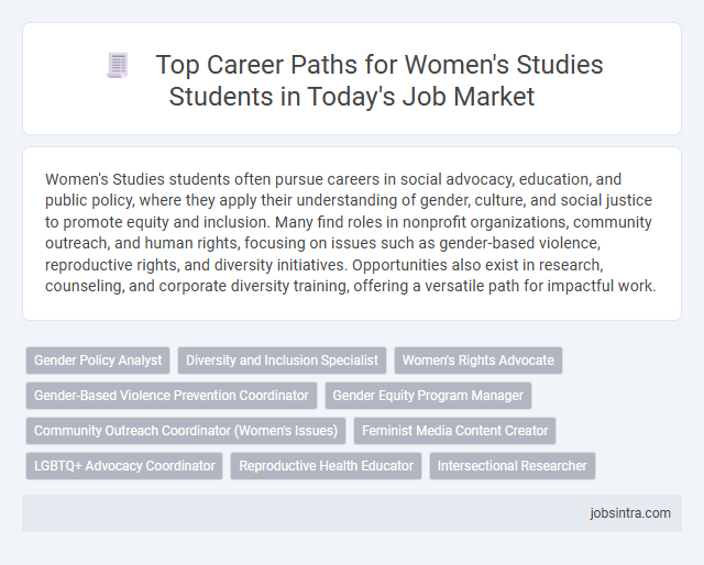 Top Career Paths for Women's Studies Students in Today's Job Market